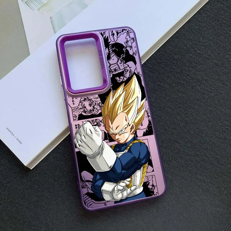 Anime japonés d-dragon Ball Vegeta para Redmi 14 13 12 11 10 9 9T 8 8A funda de teléfono plateada Ultra colorida - imagen 5