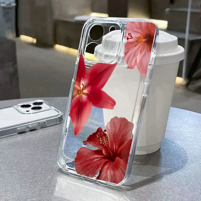 Funda de teléfono con estampado de hibiscate de flores Vintage para OPPO Reno 13F 12F 11F 10 11 12 13 Pro 5G Reno 7 4G 5 6 Lite A58 A78 A79 A98