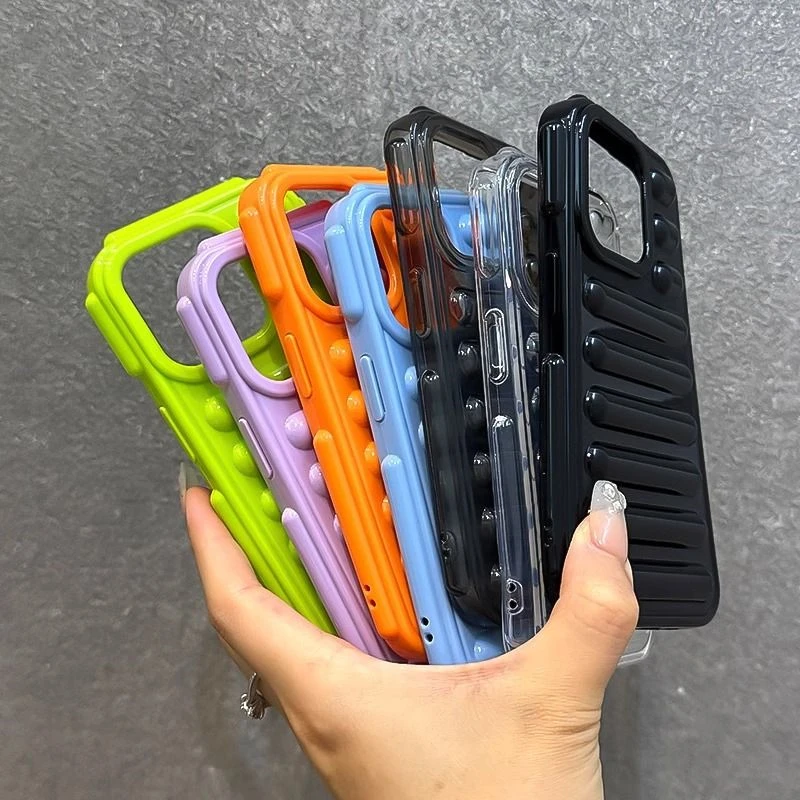 Funda transparente a prueba de golpes con cojín de aire de cápsula 3D para iphone 16 15 14 Plus 13 12 11 Pro Max SE4, funda suave de Color brillante a la moda - imagen 4