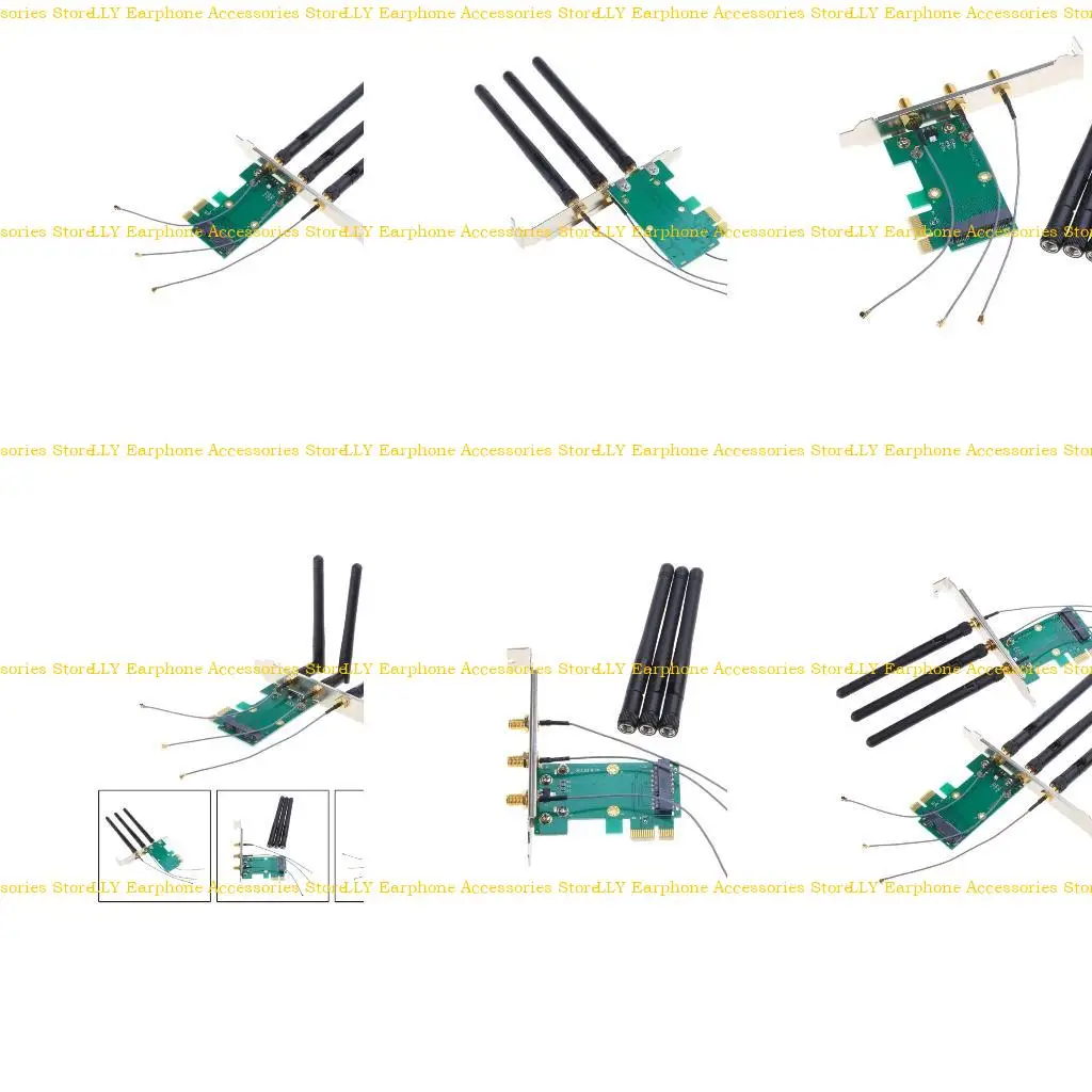 462E Tarjeta red WiFi inalámbrica Mini PCIe a PCI-E 1x Accesorios adaptadores escritorio