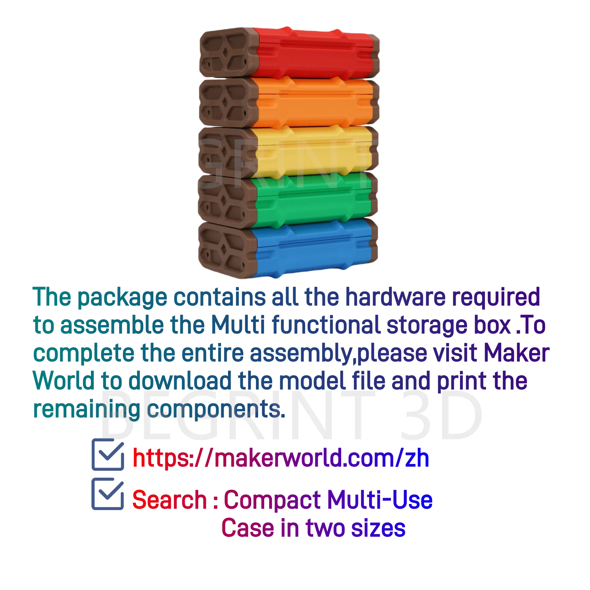 Para Bambu Lab impresión 3D DIY modelo creativo caja de almacenamiento multifuncional tarjeta shuffler ratón inalámbrico DIY regalo piezas de impresora 3D - imagen 4