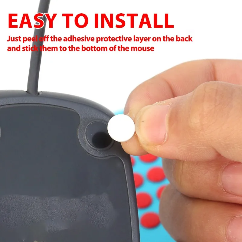 Patines de ratón para juegos, pegatina Universal para pies, PTFE, 6/7mm, espesor de deslizamiento suave, almohadillas de puntos pequeños, accesorio de actualización de ratón de repuesto - imagen 2