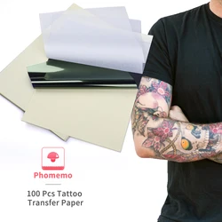 Phomemo-papel térmico para tatuaje A4, 100 piezas, Compatible con Phomemo M08F y Brother PJ762 PJ763MFi