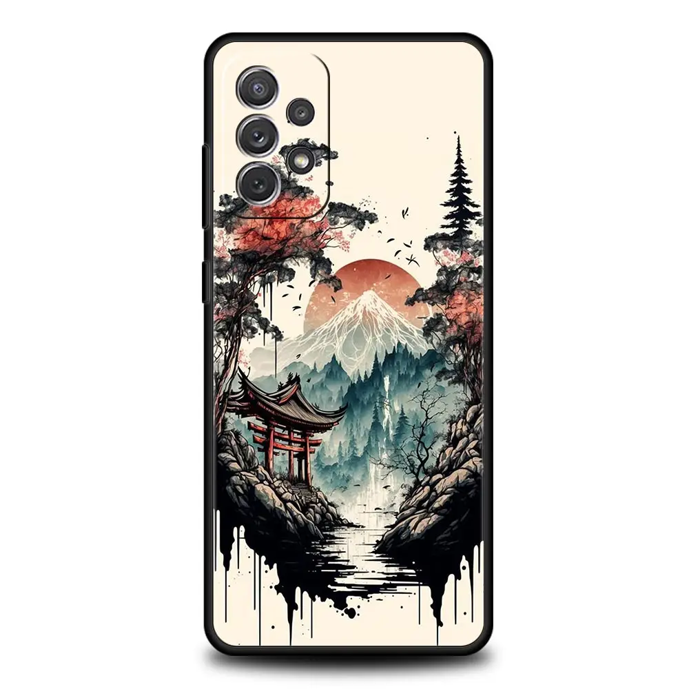 Funda con pintura de tinta y lavado para Samsung A51 A71 A21S A12 A11 A15 A25 A31 A41 A52 A32 A23 A33 A53 A73 A03S A05S A13 5G A72 - imagen 5
