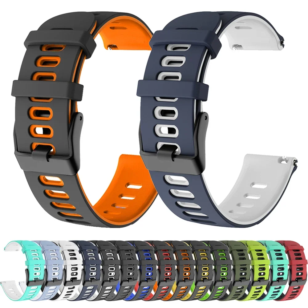 Correa de reloj de liberación rápida de 20mm y 22mm para hombres y mujeres, correa deportiva de silicona, accesorios transpirables de goma, pulseras