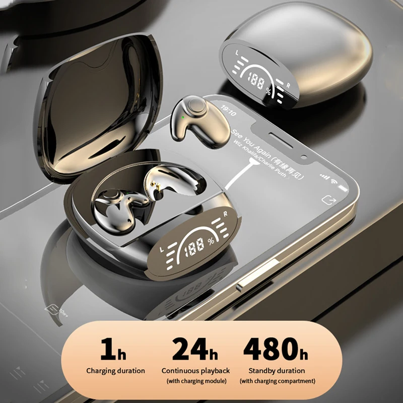 Mini auriculares inalámbricos TWS con Bluetooth 5,3, cascos invisibles con cancelación de ruido, estéreo, Deportivos - imagen 3