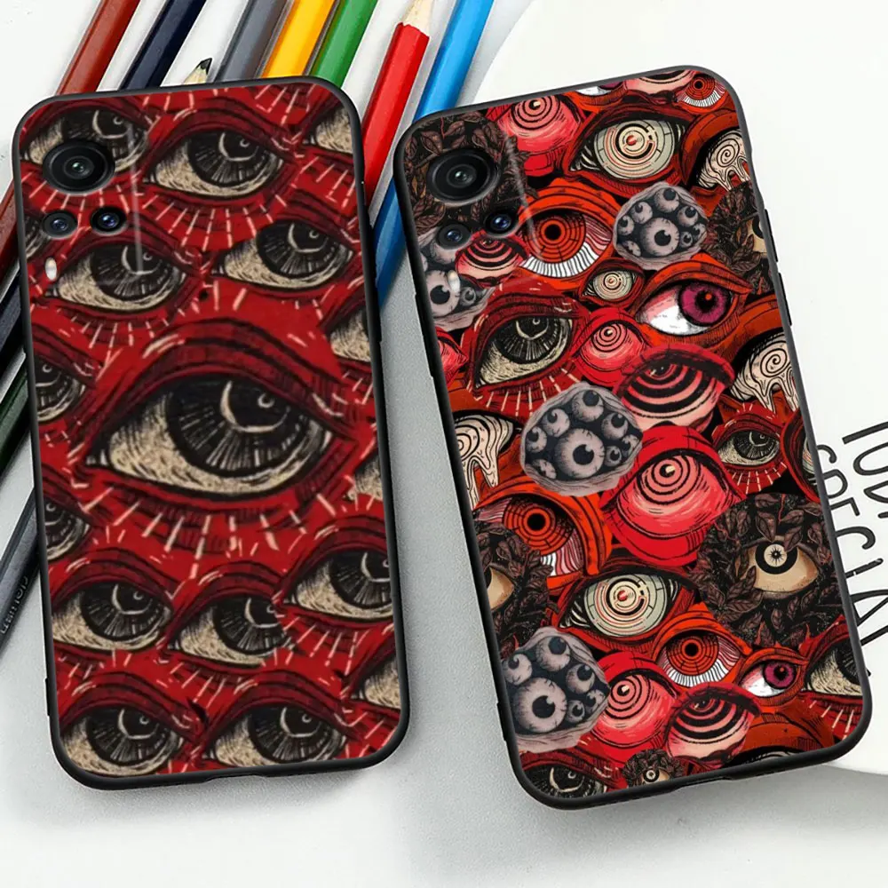 Funda de teléfono con cara de ojo rojo escalofriante para VIVO, V29, V29E, V27, V27E, V25, V23, V23E, V21, V21E, V20, X90, X80, X70, X60, X50 Pro, 5G, Cqoue - imagen 2