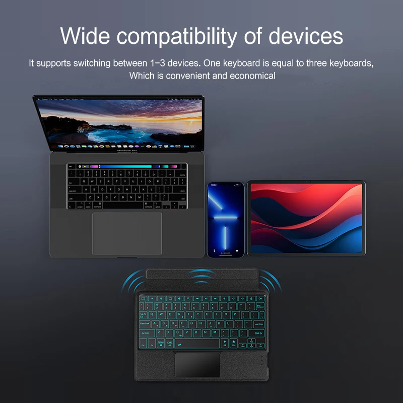 Teclado táctil AJIUYU para Lenovo Xiaoxin Pad 2024 11 TB-331FC funda Tab M11 TB-330FU 11 pulgadas cubierta de teclado mágico desmontable - imagen 5