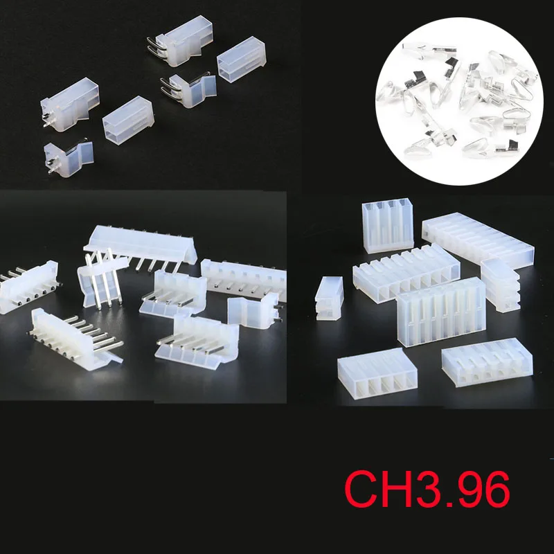 20 juegos/lote CH3.96 3,96 Mm CH3.96 - 2/3/4/5/6 conector de pines 20 piezas macho + 20 piezas hembra + Terminal 3,96mm