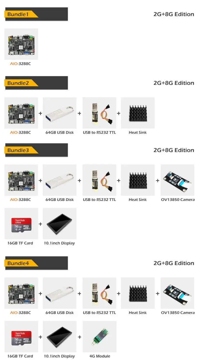 Firefly AIO-3288C Computadora de placa única RK3288 Quad-core Cortex-A17/Android 5,1/Linux/2GB DDR3 de doble canal 8GB eMMC 5 - imagen 5