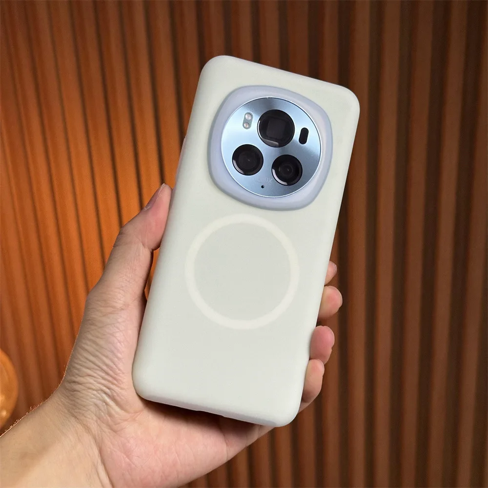 Para Honor Magic6 Pro funda de teléfono gelatina de silicona líquida todo incluido fuerte adsorción magnética fundas de carga magnéticas magic7pro - imagen 3