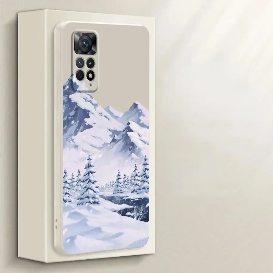 Feliz Navidad hermosa nieve de invierno funda suave de teléfono para Samsung Galaxy A16 A35 A13 A14 A11 A12 A36 A26 A24 A51 A34 A22 - imagen 3