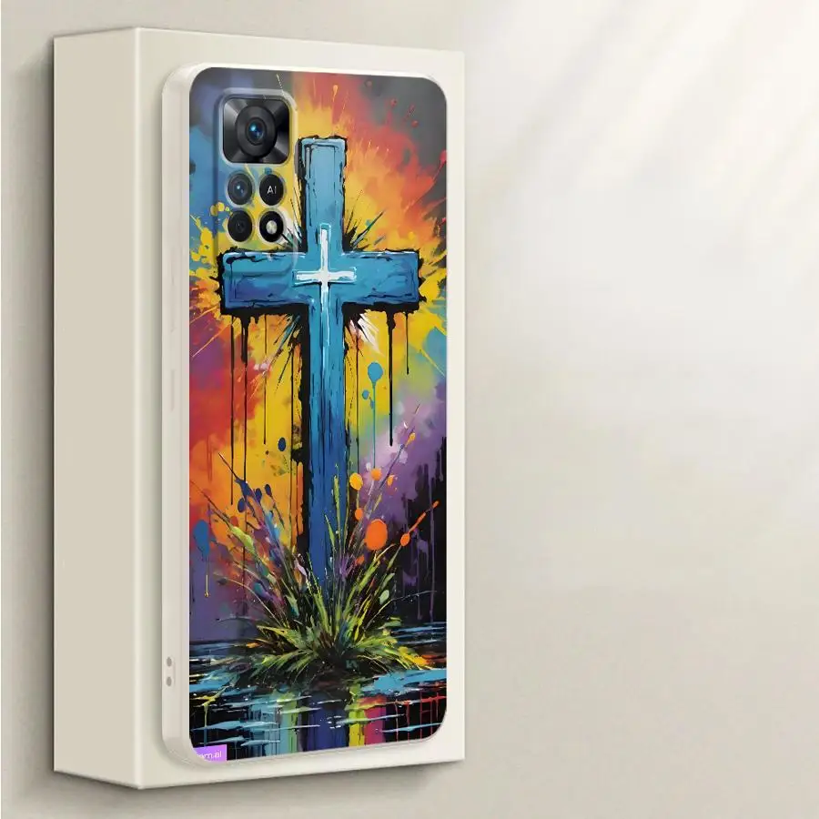 Funda blanda para Xiaomi Redmi Note 11s 10 11 Pro 14 Pro Plus 13 12 ProPlus 10Lite 12s 10 Cruz colorida - imagen 4