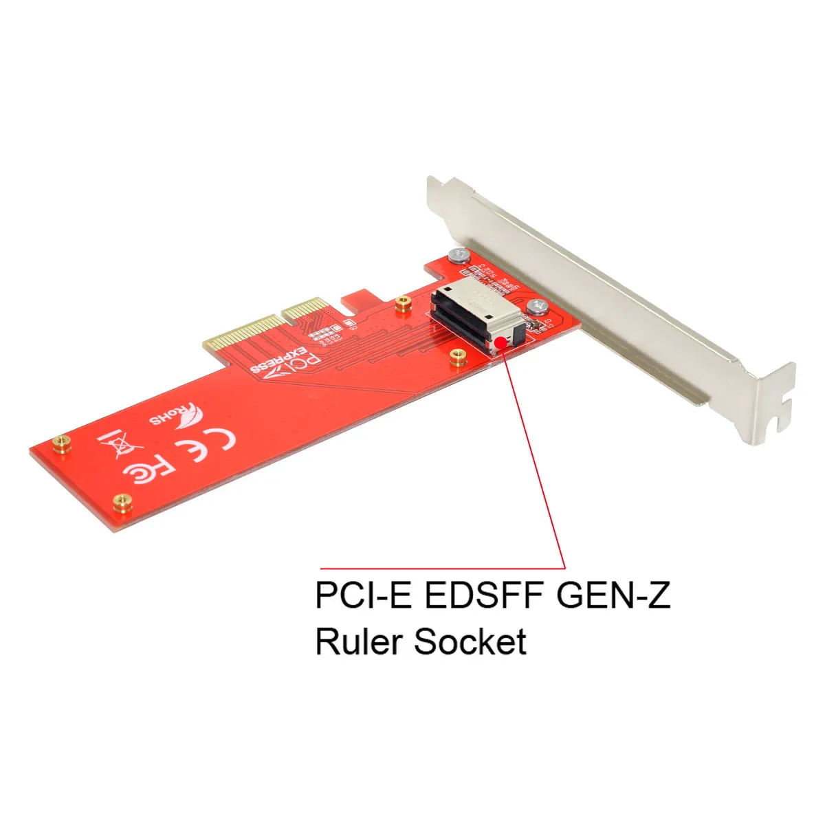 Adaptador de host PCI-E4.0 4X a 1U NVMe Gen-Z EDSFF Adaptador de portador corto SSD E1.S para expansión de almacenamiento - imagen 5