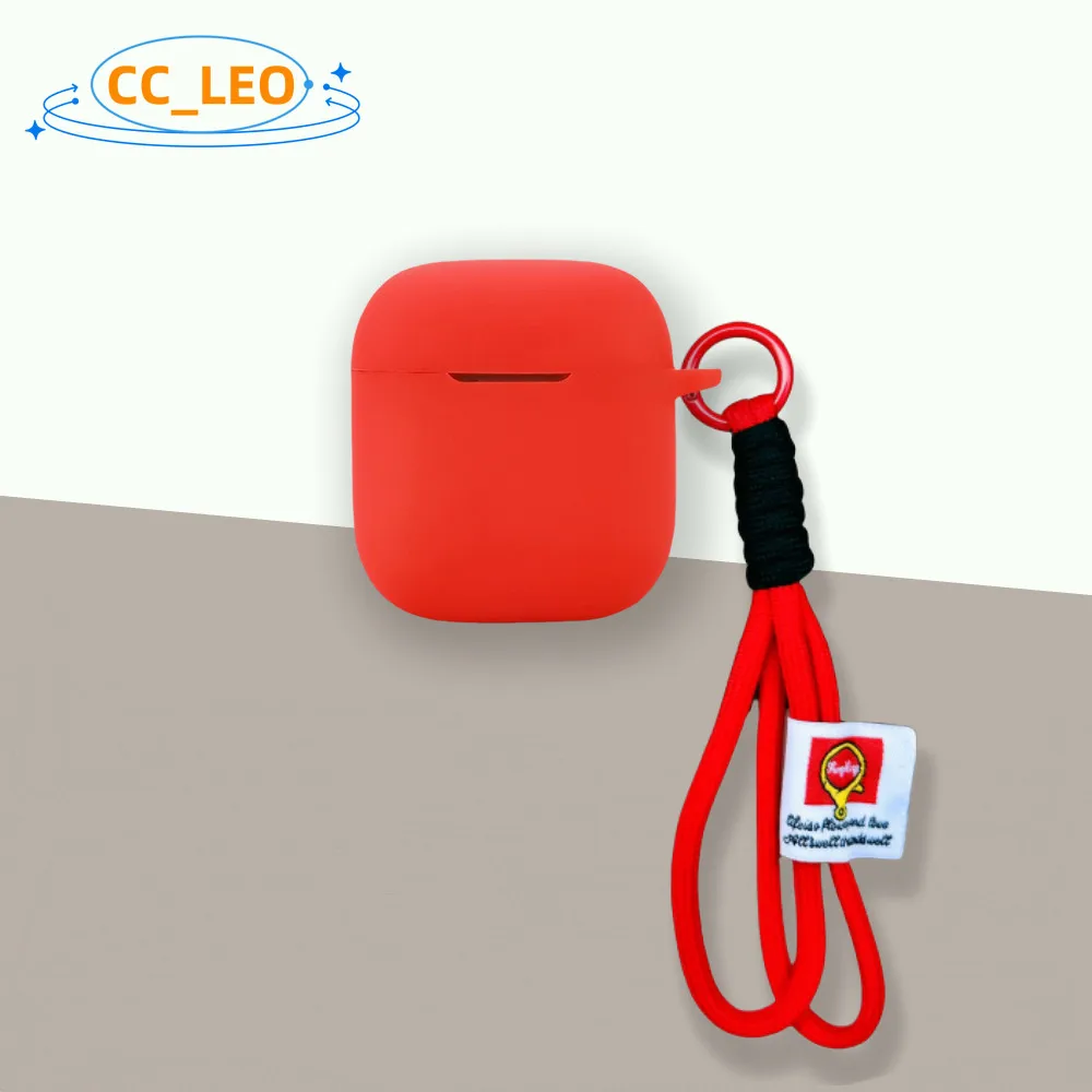 Para OPPO Enco Buds3 funda de silicona suave adecuada para OPPO Enco Buds3 funda protectora a prueba de golpes con cordón