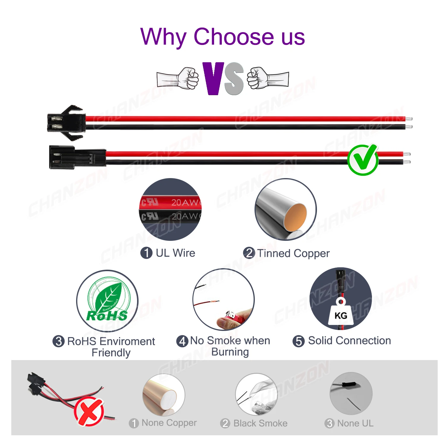 Cable conector SM 2,54mm 20AWG para JST 2,54 adaptador de 2 pines Micro batería de 2 pines macho hembra paso conectar enchufe cargador de extensión - imagen 4