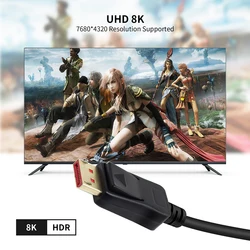 Cable DisplayPort 2.0 8K 144Hz – Alta Velocidad