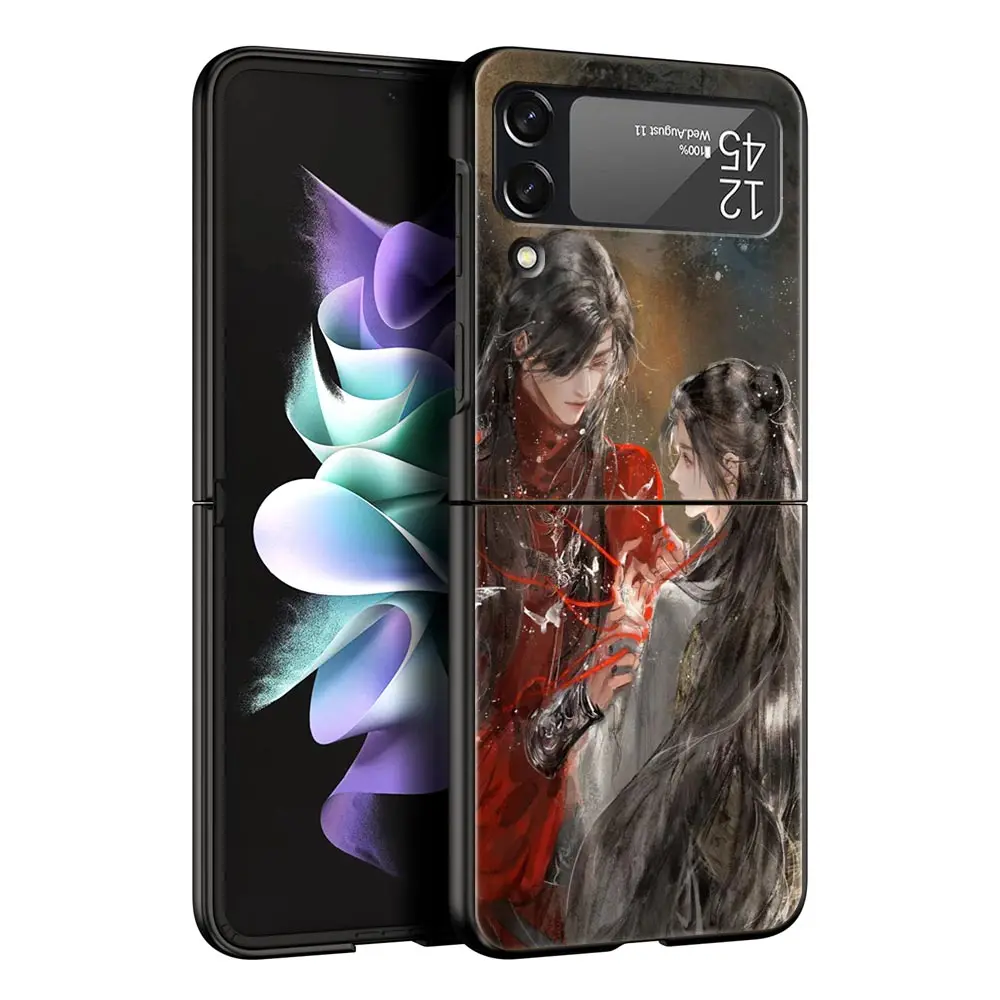 Funda de teléfono para Samsung Galaxy Z Flip 3, 4, 5, PC plegable de lujo, negro duro, Z Flip3, Heaven Official's Blessing - imagen 5