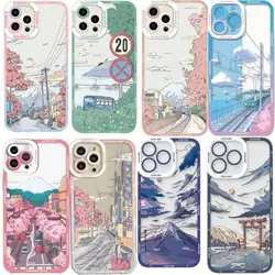 Funda Anime para Huawei y Honor: paisaje bonito, amplia compatibilidad