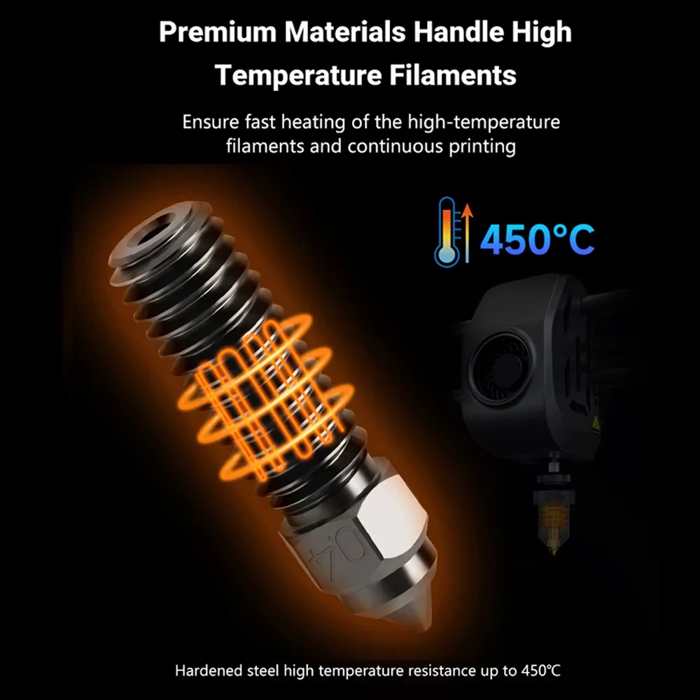 Boquilla para Creality K1 K1 Max Ender 3 V3 KE CR-M4, cobre chapado bimetálico, acero duro, latón para Vyper Kobra Sovol SV06 plus SV07 - imagen 3