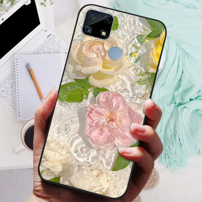 Funda de silicona TPU suave para teléfono móvil, carcasa a prueba de golpes para Realme, OPPO, Realme, C25, C25s, RMX3195, C, 25S - imagen 3