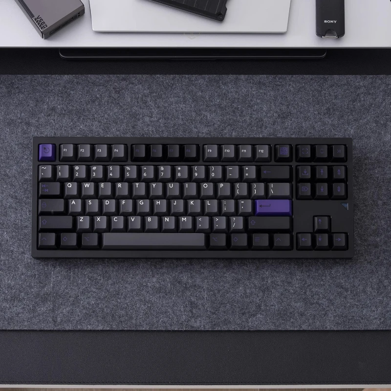 Teclas PBTfans Purpolch R3, teclado mecánico personalizado, Material ABS, teclas de dos colores, teclas MX Cheery, altura de fábrica