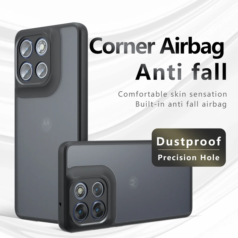 Para Motorola MOTO G56 G86 5G funda ELVEV Airbags anticaída TPU duro PC mate transparente cubierta de teléfono - imagen 5