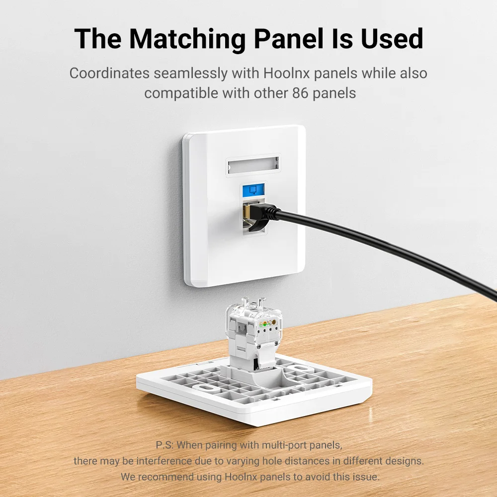 HOOLNX CAT6 Keystone Jack Herramienta sin RJ45 UTP, No requiere herramienta de perforación Acoplador de módulo 1/5/10 paquete blanco - imagen 4