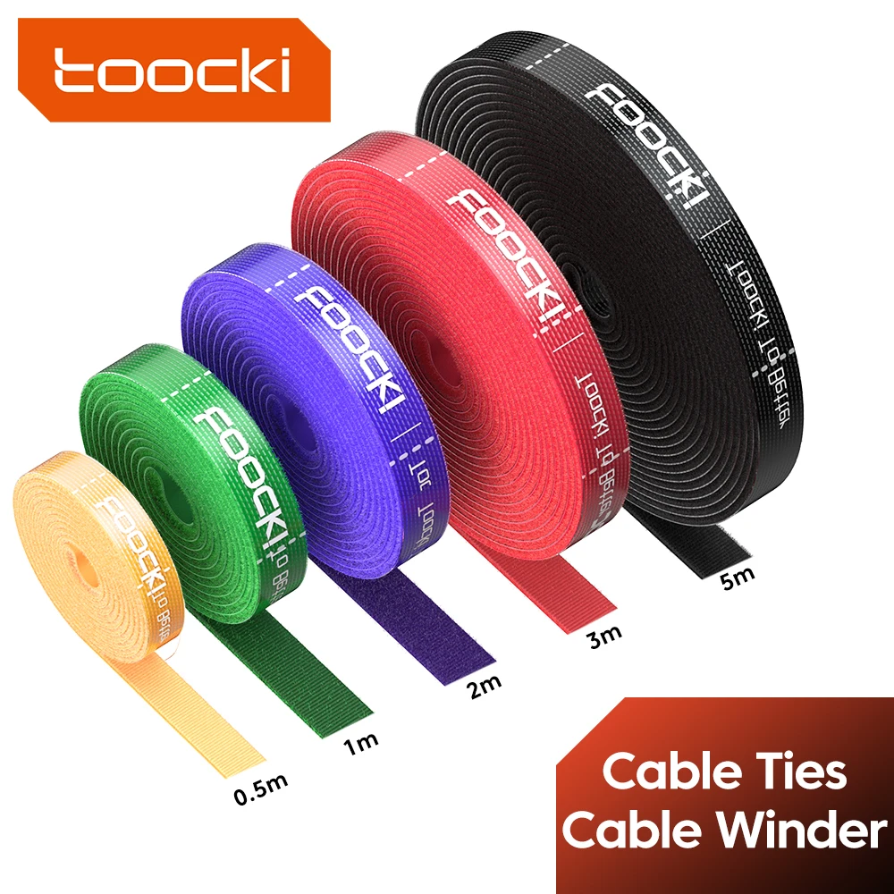 Toocki-organizador de cables, gestión de cables, Organizador en forma de lágrima, bridas enrolladoras, accesorios para teléfono, organizador de cables y Cables