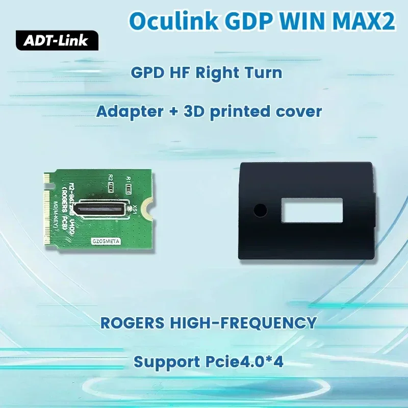 GPD Win Max2 GPU Dock HF adaptador M.2 a Oculink convertidor de tarjeta de vídeo cubierta de impresión 3D OCuLink PCIe 4,0x4 gráficos externos 64Gbps - imagen 2