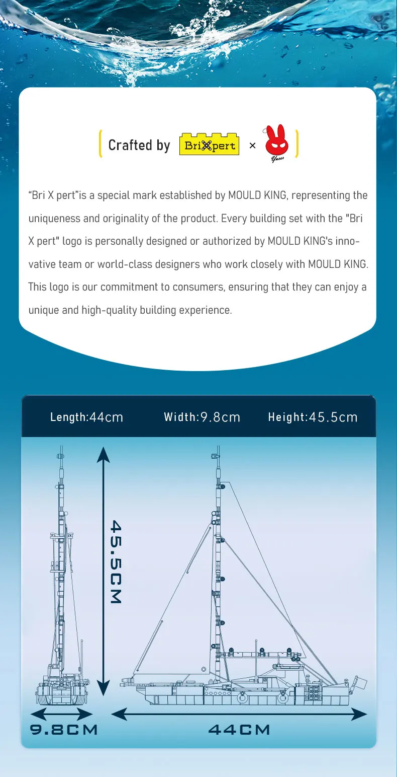MOLD KING 10190 Kit de construcción de velero moderno 767 Uds bloques de montaje bloques de construcción modelo de barco creativo juguete para niños regalo para adultos - imagen 5