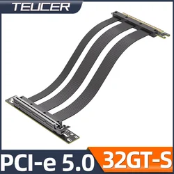 Teucer Cable Extensión GPU PCIe 5.0 x16 Ángulo Recto 4.0 ITX