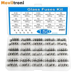 Pack Fusibles Vidrio M5x20mm Soplado Rápido – 15 Valores 0.1A a 30A