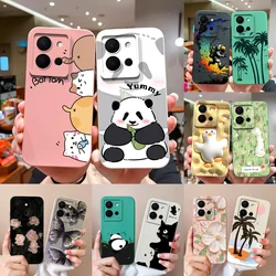 Funda de silicona líquida para Vivo Y36 4G/5G con protección de cámara