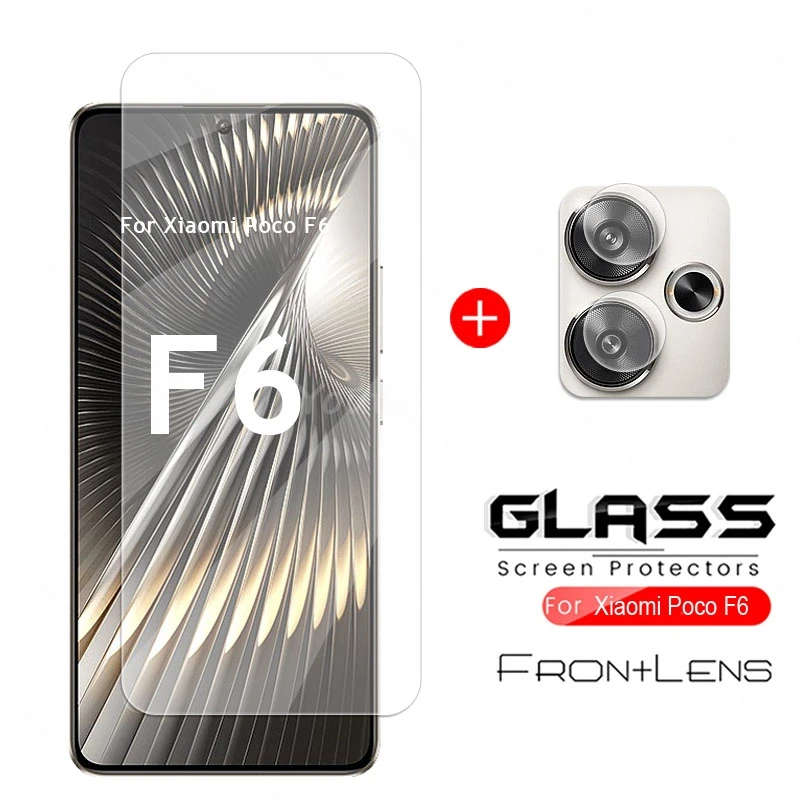 For Xiaomi Poco F6 Glass Poco F6 Tempered Glass Phone Screen Protector Tempered Film 9D Camera Film Poco F6 Glass