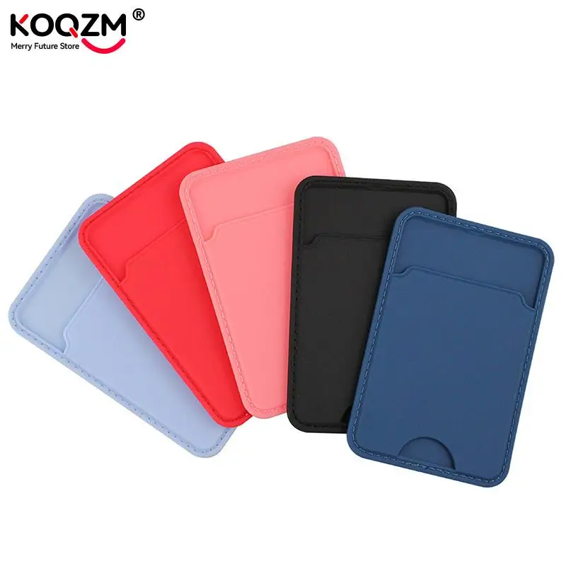 Funda de silicona con ranura trasera para teléfono móvil, adhesivo para tarjeta de identificación bancaria, 1 unidad - imagen 4