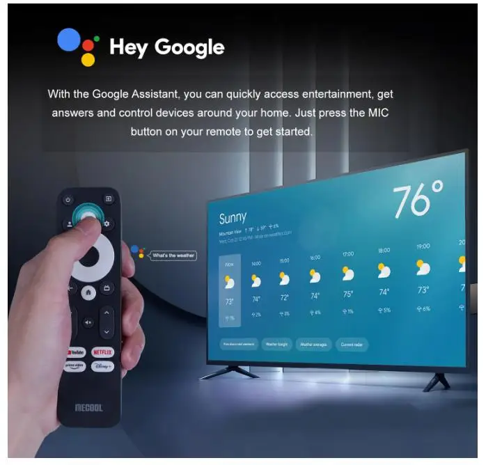 [Genuino] MECOOL KM7 Plus Smart TV Box Android 11 Netflix 4k Google TV 2G DDR4 16G ROM 100M LAN Internet S905Y4 reproductor multimedia doméstico - imagen 3