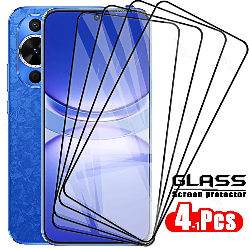 4-1 Uds vidrio Protector para Huawei Nova 12 Lite Protector de pantalla de vidrio templado 11 Se 11i 10z 10 Se 9 8 Se película frontal HD negra - imagen 2