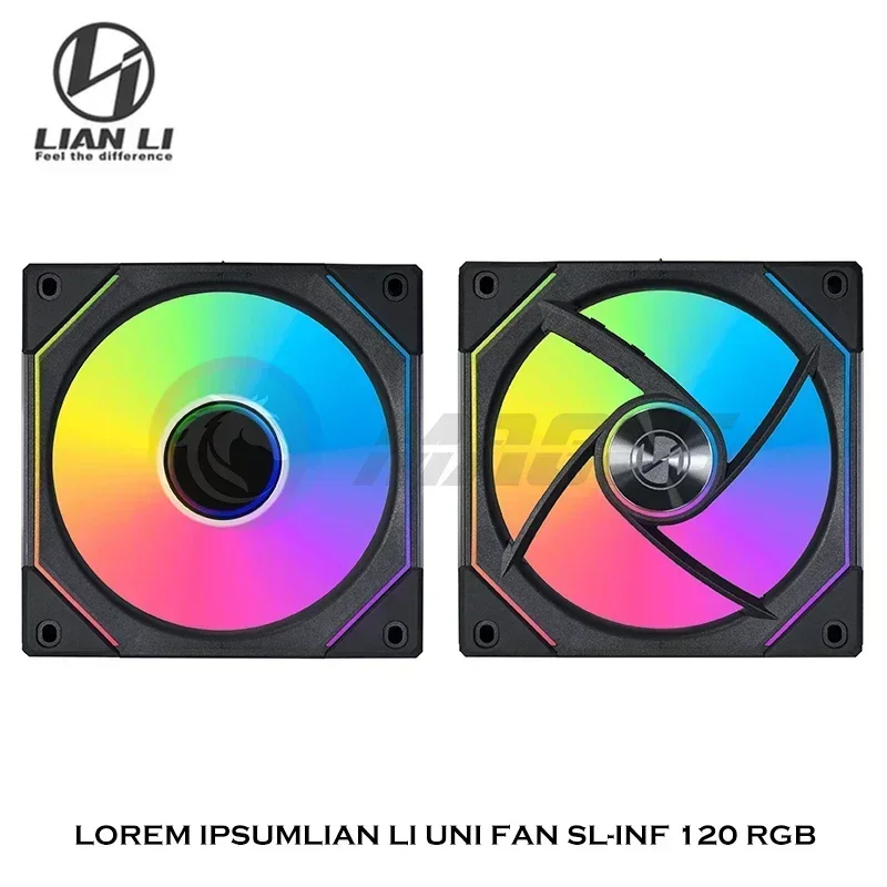 Lian Li Uni Fan SL Infinity 120, ventilador ARGB Mirror Daisy-Chain PWM L-Connect Gen.3 ventilador 12cm UF-SLIN120 hoja inversa, paquete único