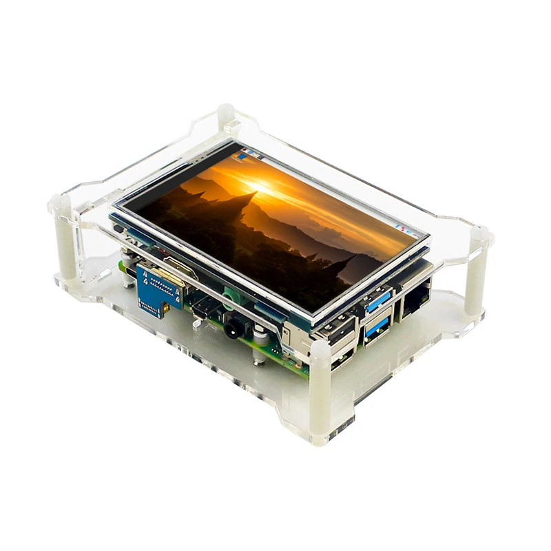 Raspberry Pi 4 Modelo B 3,5 pulgadas pantalla táctil 480x320 a 1920x1080 pantalla LCD opcional Arylic Case para Raspberry Pi 4B - imagen 4