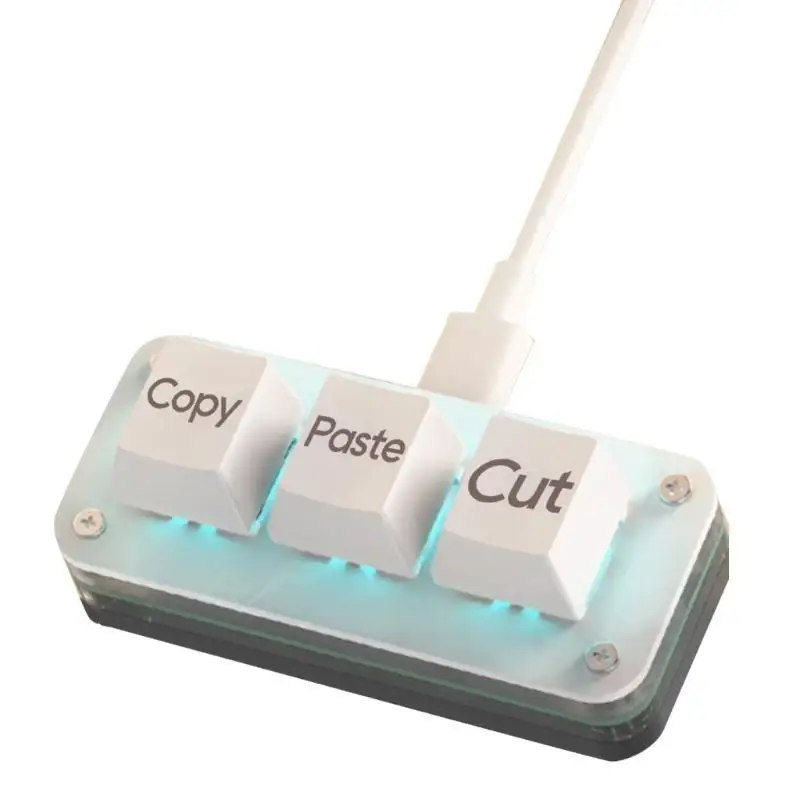 Teclado mecánico R53C, programación DIY 3 teclas y Macropad retroiluminado RGB fácil - imagen 3