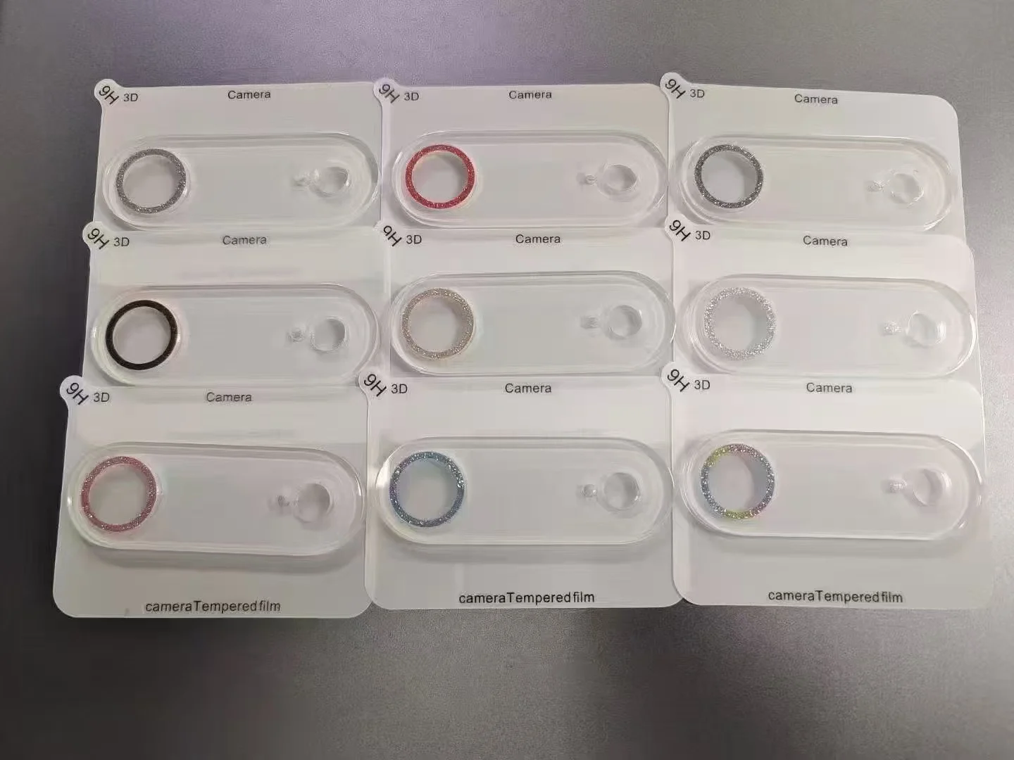 Cristal templado de cámara con purpurina para IPhone 17 Pro Max 17 Air Diamond, cubierta protectora de anillo de lente trasera para IPhone 17Pro Max, funda de lente