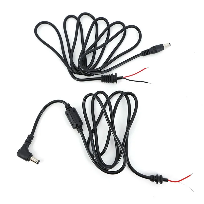 20awg 5A DC 5.5x2.1mm 5.5x2.5mm male Power Charger right angle Plug supply extend Cable Connector for PC Laptop adapter repair