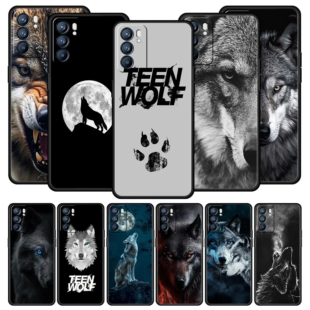 Funda de teléfono The Wolf para Oppo Reno8 Reno7 Reno6 Pro A54 5G Find X6 X5 A53 A52 A9 A15 A95 A17 A16 A76 A74 A57 A31