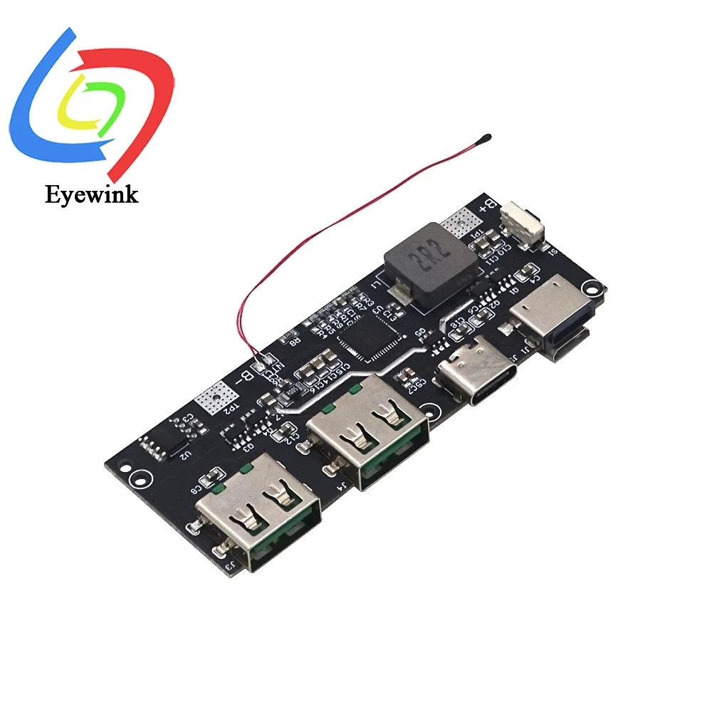 Banco de energía de 22,5 W, módulo de carga rápida bidireccional de 5 puertos, placa de circuito, Kit de placa base DIY QC4 + PD3.0 - imagen 4