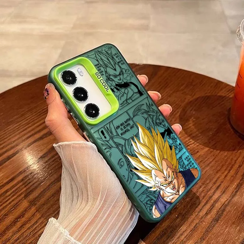 D-Dragon Ball Saiyan Vegeta para OPPO A98 A96 A95 A94 A79 A78 A77 A54 A55 funda de teléfono plateada colorida - imagen 5