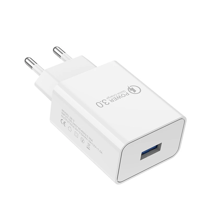 Cargador USB rápido QC3.0 para iPhone 6 7 8 14 Plus X XR XS 11 12 13 Pro Max Samsung Xiaomi Huawei cargador USB de viaje de carga rápida