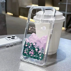Funda Samsung Galaxy Silicona Transparente Flores Antigolpes