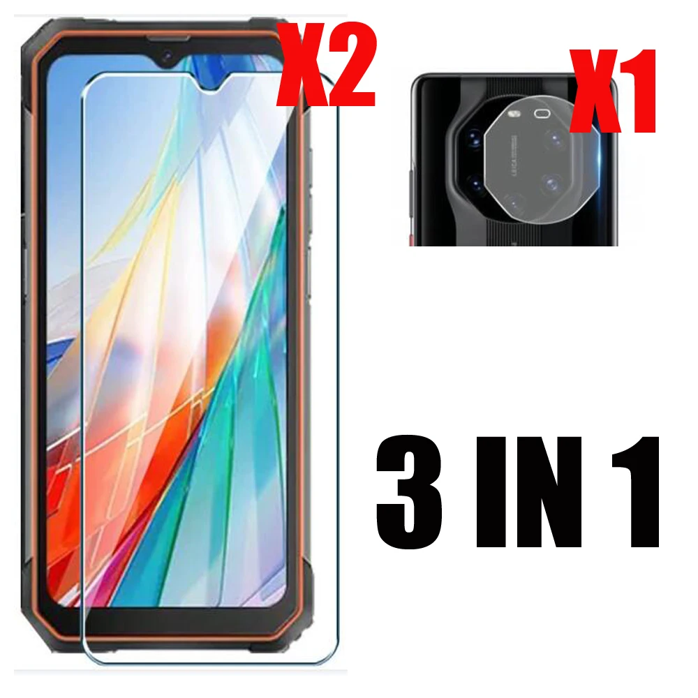 Protector de pantalla de vidrio templado 2.5D 9H para Blackview BV8800 BL8800 Pro BV9200 con película de lente de cámara suave en Blackview BV8800 - imagen 3