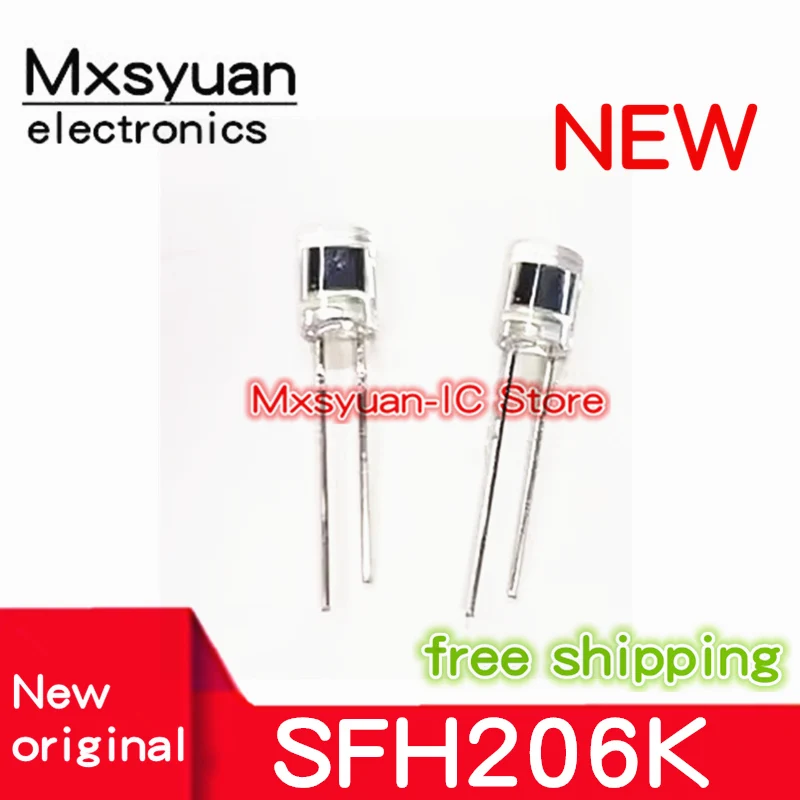 10 Uds ~ 100 uds/lote 100% nuevo fotodiodo original SFH206K, receptor fotosensible infrarrojo, inducción de fotocélula de silicio: 850nm